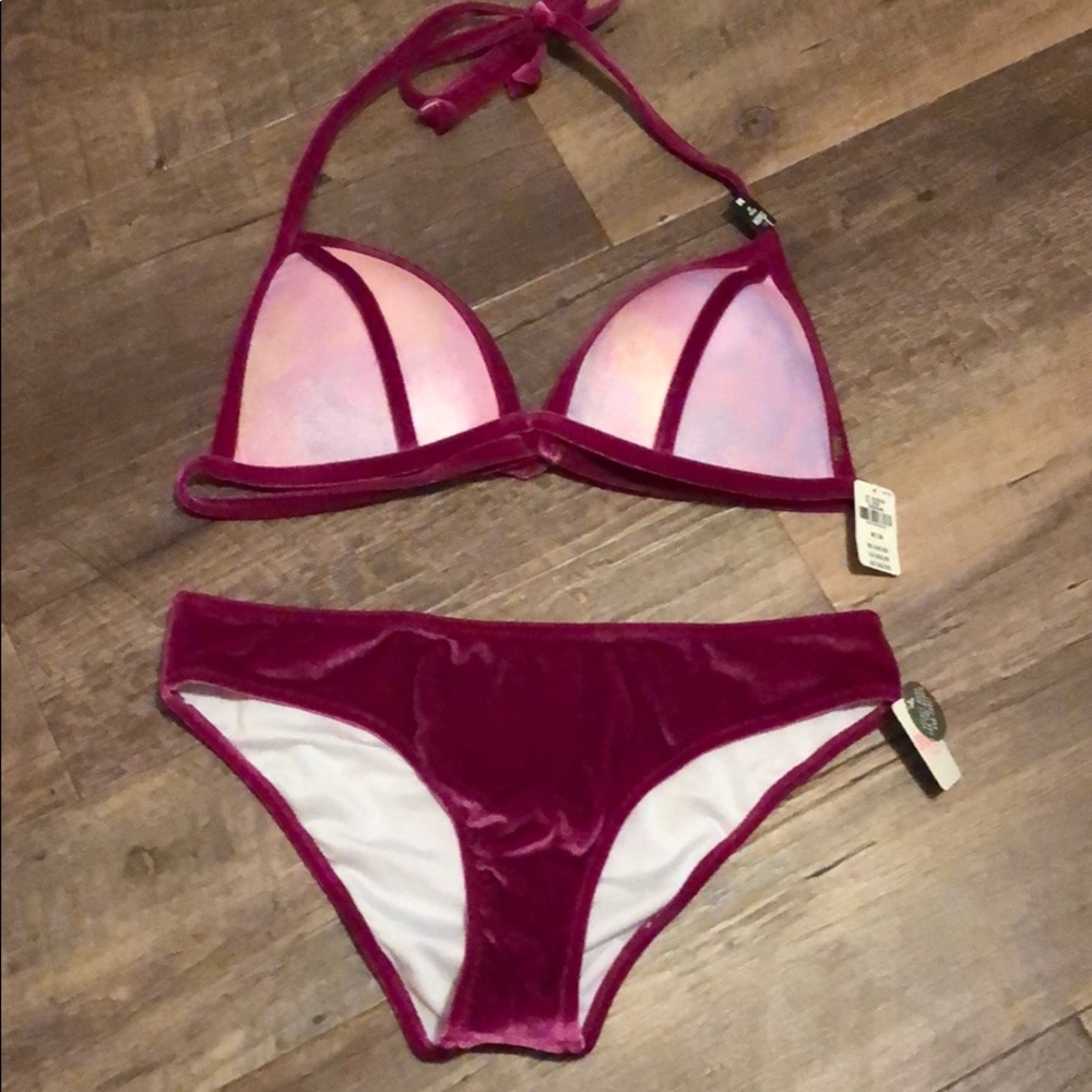 New VS Pink Velvet Bikini - Picture 2 of 5